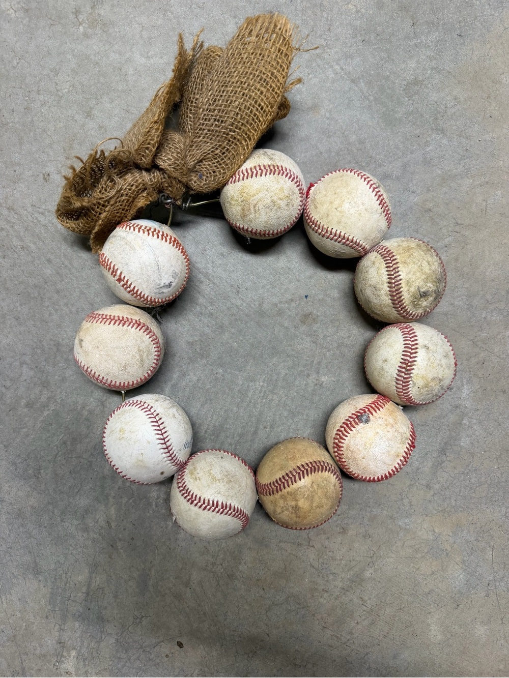 Vintage baseball wreath